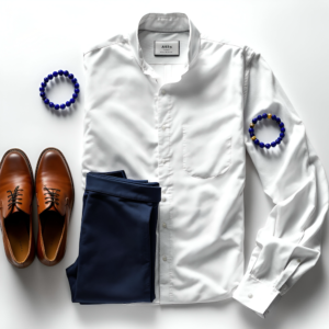 azarian_white_dress_shirt_blue_slacks